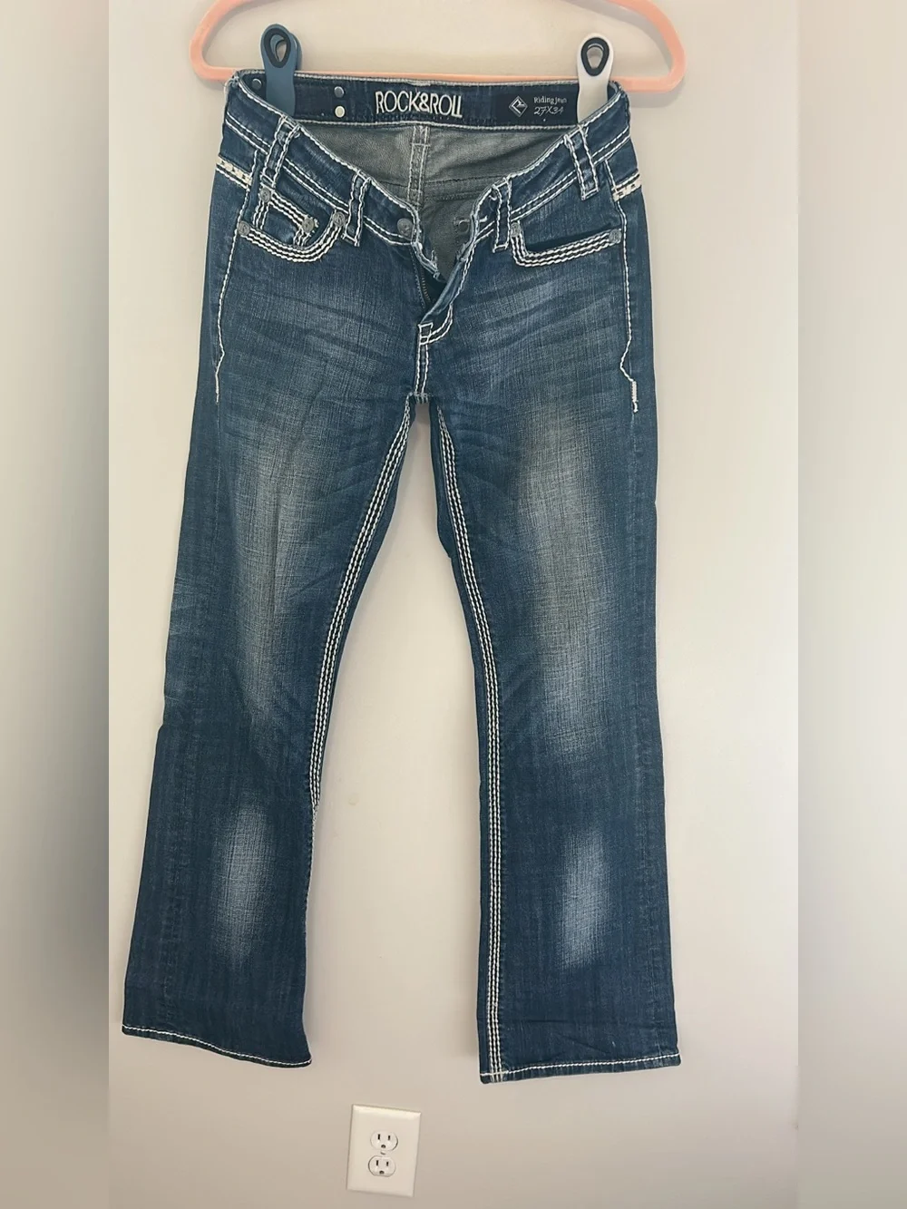 Rock & Roll Denim Mid-Rise Blue Bootcut Jeans